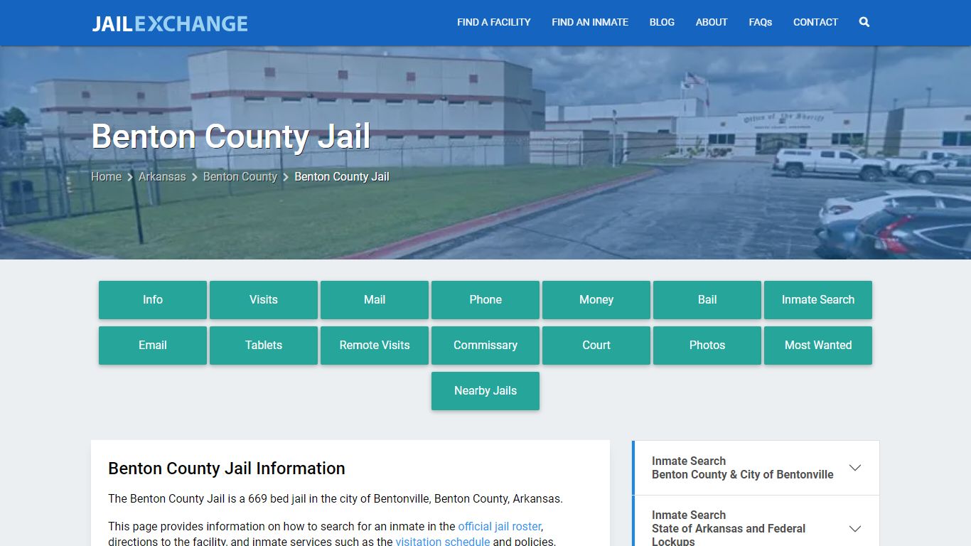 Benton County Jail, AR Inmate Search, Information